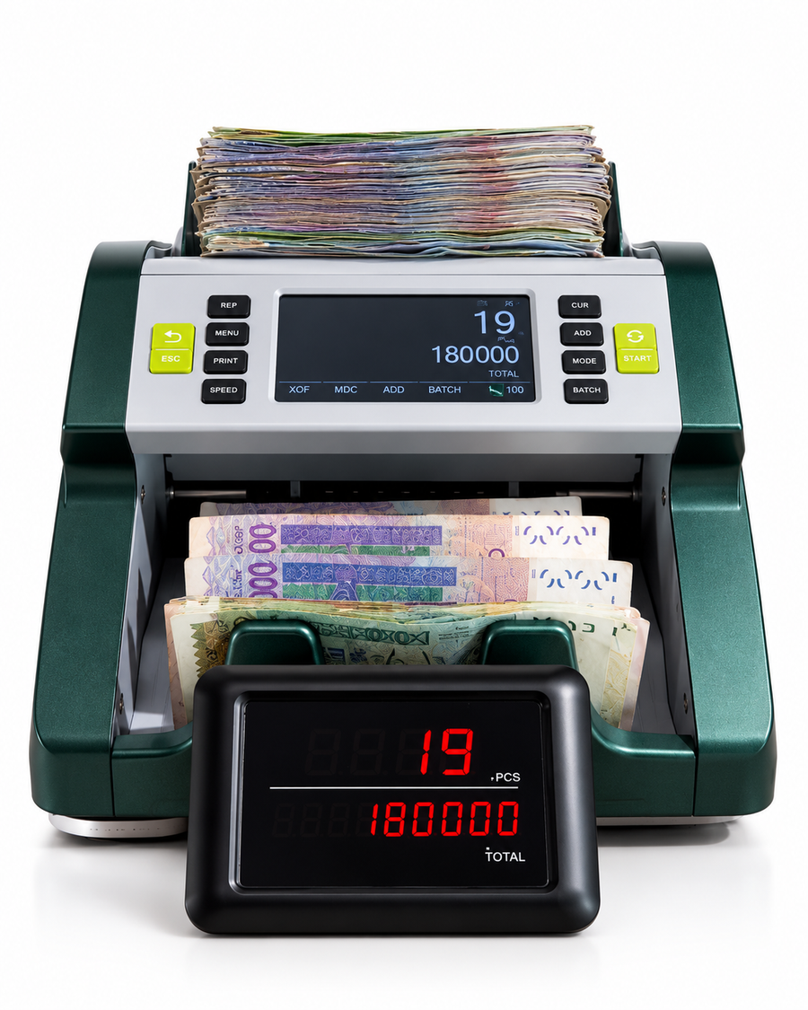 Compteur de billets CFA avec affichage externe